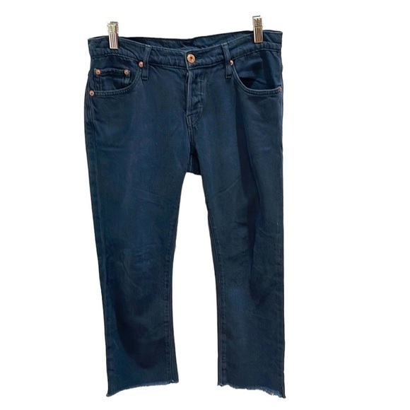 NSF Lighter Weight Straight Slouchy Vintage Wash Navy Jean SZ 25 - Picture 1 of 6